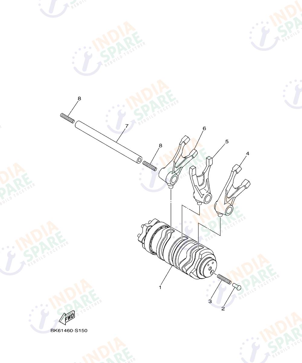YAMAHA DM48 R15 V4 Series SHIFT CAM & FORK